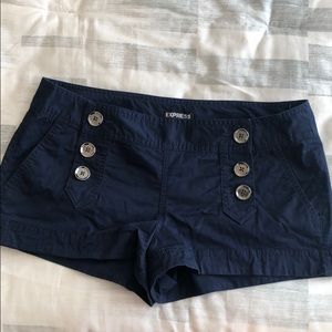 Express Women’s Navy Button Down Shorts